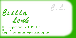 csilla lenk business card